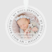 バプテスマシンプルスのフレームモダンカスタム写真 オーナメント (裏面)