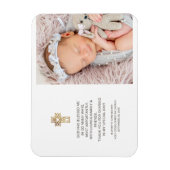 バプテスマシンプルーとモダンフォトクロスありがとう マグネット (縦)