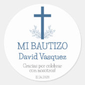 バプテスマスペインのイシンプルスのバプテスマと離れクロスズ ラウンドシール (正面)