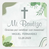 バプテスマスペインのインボホグリーン離れズ スクエアシール (正面)