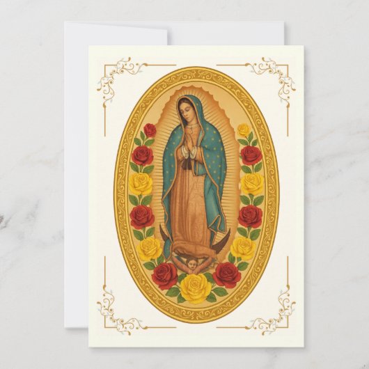 バプテスマスペインのグアダルーペ《キリスト教》洗礼式や命名式 招待状 (正面)