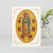 バプテスマスペインのグアダルーペ《キリスト教》洗礼式や命名式 招待状 (スタンド正面)