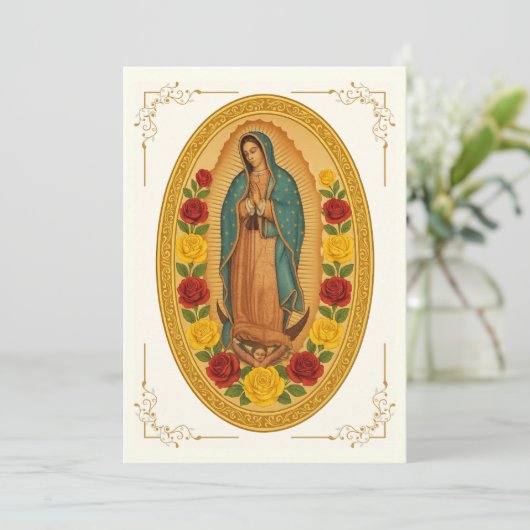 バプテスマスペインのグアダルーペ《キリスト教》洗礼式や命名式 招待状 (スタンド正面)