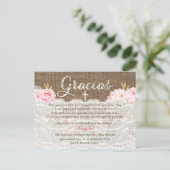 バプテスマスペインのスバウティゾグラシアスのサンキューカード インビテーションポストカード (スタンド正面)