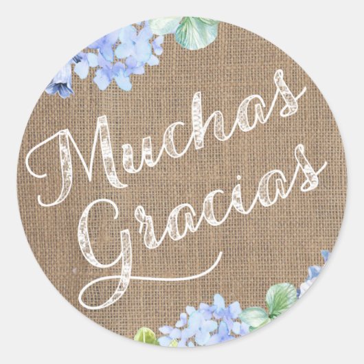 バプテスマスペインのスムチャスグラシアスのステッカー ラウンドシール (正面)