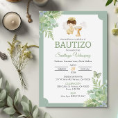 バプテスマスペインのス男の赤ちゃんのインビタシオンバウティゾ 招待状