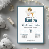 バプテスマスペインのス男の赤ちゃんのインビタシオンバウティゾ 招待状