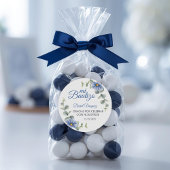 バプテスマスペインのバウティスモ緑葉の花青い花 ラウンドシール