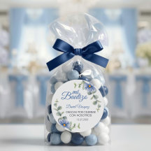 バプテスマスペインのバウティスモ緑葉の花青い花