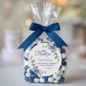 バプテスマスペインのバウティスモ緑葉の花青い花 ラウンドシール