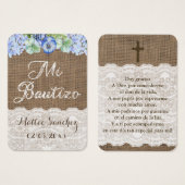 バプテスマスペインのメッセージカードレクエルドデバウティゾカード (正面&裏面)