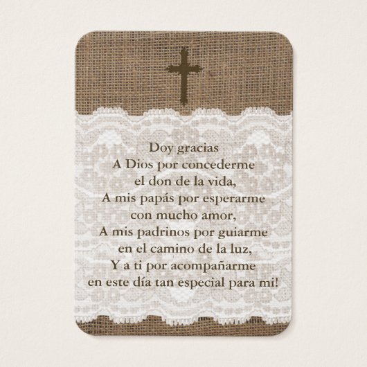 バプテスマスペインのメッセージカードレクエルドデバウティゾカード (裏面)