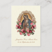 バプテスマスペインのリクエルドバウティゾ宗教祈りの言葉 名刺 (正面)