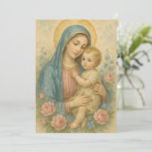 バプテスマスペインのリーベビーイエス《キリスト教》洗礼式や命名式 招待状 (スタンド正面)