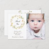 バプテスマデイジーサンキューカード 招待状 (正面/裏面)