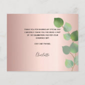 バプテスマバラユーカリ写真サンキューカード (裏面)