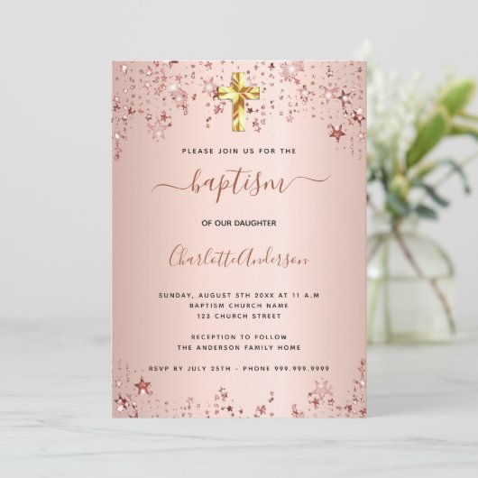 バプテスマバラ金ゴールドスターガールエレガント 招待状 (スタンド正面)