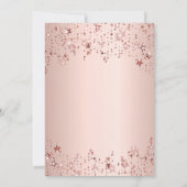 バプテスマバラ金ゴールドスターガールエレガント 招待状 (裏面)