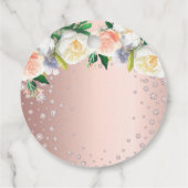 バプテスマバラ金ゴールドフローラホワイトピンクの女の子 フェイバータグ (裏面)