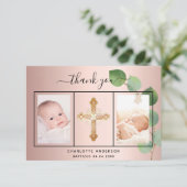 バプテスマバラ金ゴールドユーカリ写真サンキューカード サンキューカード (スタンド正面)