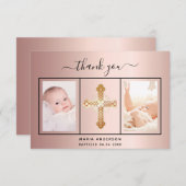 バプテスマバラ金ゴールド赤面写真スクリプトガール サンキューカード (正面/裏面)