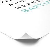 バプテスマパーソナライズされたの印刷可能、男の子バプテスマの贈り物 フォトプリント            (角)