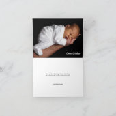 バプテスマパーソナライズされたサンキューベビー写真 サンキューカード (内部)