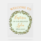 バプテスマパーソナライズされたーアクリルウェルカムサイン アクリルサイン (正面)