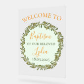 バプテスマパーソナライズされたーアクリルウェルカムサイン アクリルサイン (傾斜)