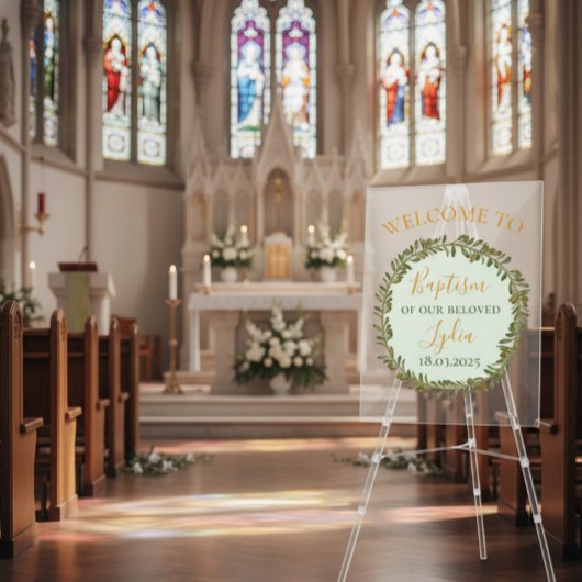 バプテスマパーソナライズされたーアクリルウェルカムサイン アクリルサイン