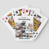 バプテスマパーソナライズされた4フォトコラージュ トランプ (裏面)