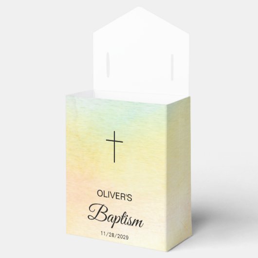 バプテスマパーソナライズされた《キリスト教》洗礼式や命名式ファミリーツリーフライス フェイバーボックス (オープン)