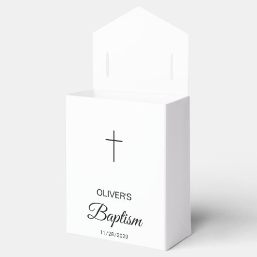 バプテスマパーソナライズされた《キリスト教》洗礼式や命名式ファミリーツリー フェイバーボックス (オープン)