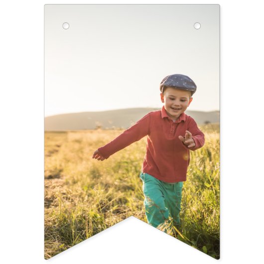 バプテスマパーティーパーソナライズされた装飾16写真 バンティングフラッグ (第3の旗)