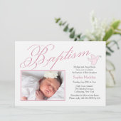 バプテスマフォントフォト招待状 招待状 (スタンド正面)
