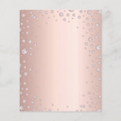 バプテスマフローラバラ金ゴールドピンクの予算招待 チラシ (裏面)