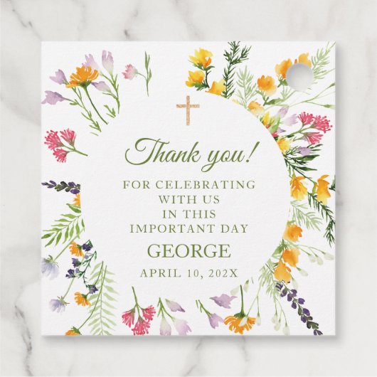 バプテスマフローラメッセージカード フェイバータグ (裏面)