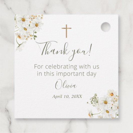 バプテスマフローラメッセージカード フェイバータグ (裏面)