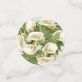 バプテスマフローラ幾何学的なカラユリ金ゴールド写真 コンフェッティ (スモール正面)