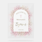 バプテスマフローラ歓迎 アクリルサイン (正面)