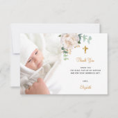 バプテスマフローラ白金ゴールド写真 サンキューカード (正面)