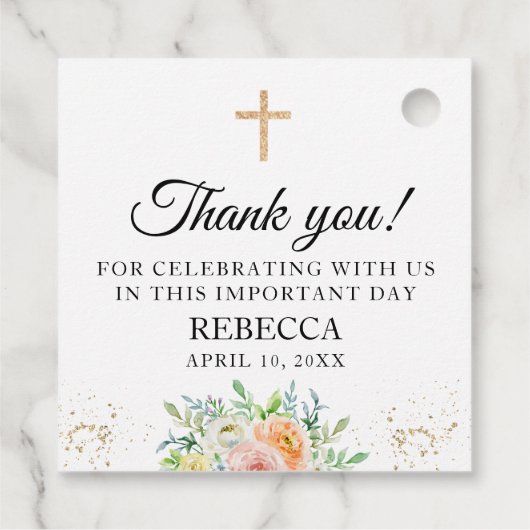 バプテスマフローラ第一聖体 フェイバータグ (裏面)