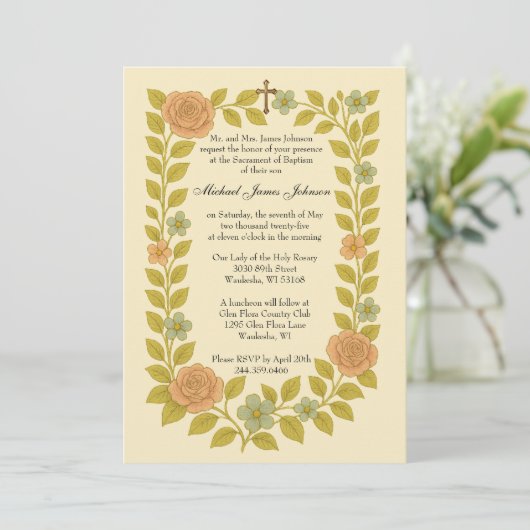 \バプテスマベビーガーディアンエンジェルフローラ 招待状 (スタンド正面)