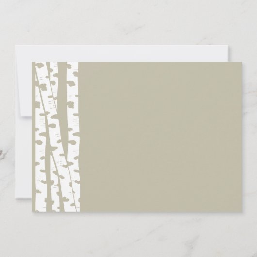 バプテスマベビー樺の木フォトピンク 招待状 (裏面)