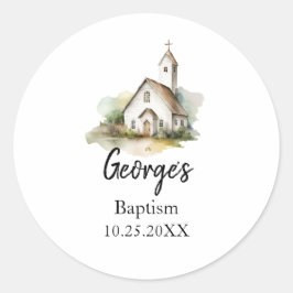 バプテスマモダンの好意ステッカー ラウンドシール