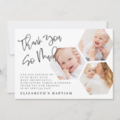 バプテスマモダンシンプルスのシックな幾何学写真 サンキューカード (正面)