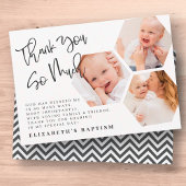 バプテスマモダンシンプルスのシックな幾何学写真 サンキューカード