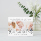 バプテスマモダンシンプルスのシック写真ありがとう ポストカード (スタンド正面)