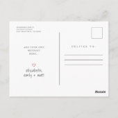 バプテスマモダンシンプルスのシック写真ありがとう ポストカード (裏面)