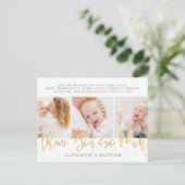 バプテスマモダンシンプルスのシック写真ありがとう ポストカード (スタンド正面)